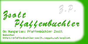 zsolt pfaffenbuchler business card